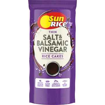 Sunrice Thin Rice Cakes Salt & Balsamic Vinegar 160g