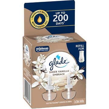 Glade Electric Scented Oil Refill Sheer Vanilla Embrace 2 pack