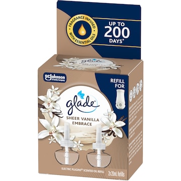 Glade Electric Scented Oil Refill Sheer Vanilla Embrace 20mL x 2 pack