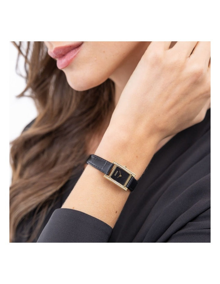 Lucy Precious Leather Dial 1502813 Watch in Black