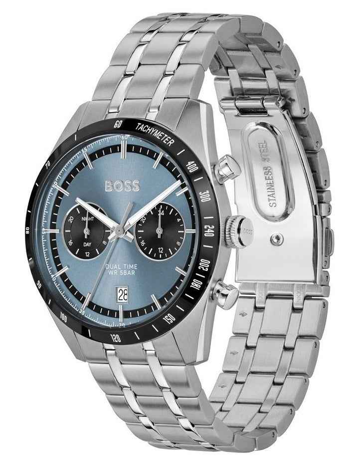 Stainless Steel Dial Watch - Blue