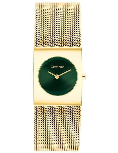 Pulse Ionic Plated Thin Gold Steel Dial 25100136 Watch in Green