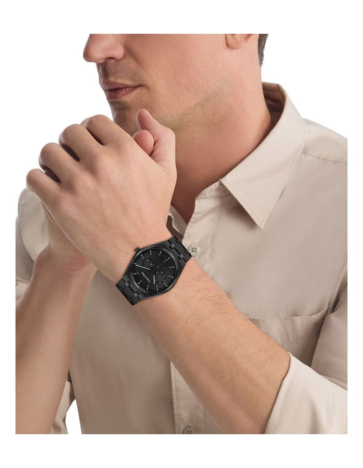 Motion Ionic Plated Steel Dial Watch 25200522 in Black