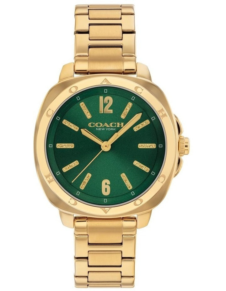 Kitt Ionic Plated Thin Gold Steel Green Dial Ladies Watch 14504535