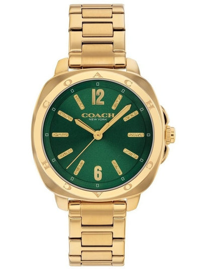 Kitt Ionic Plated Thin Gold Steel Green Dial Ladies Watch 14504535