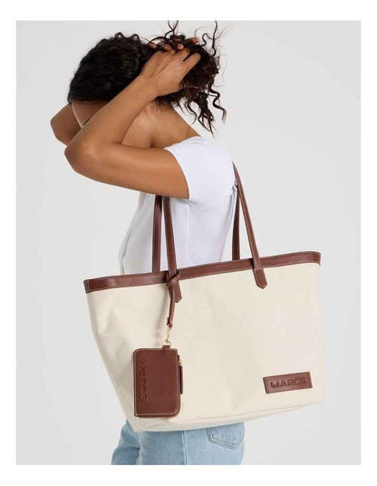 Taranto Tote Bag in Brown Combo
