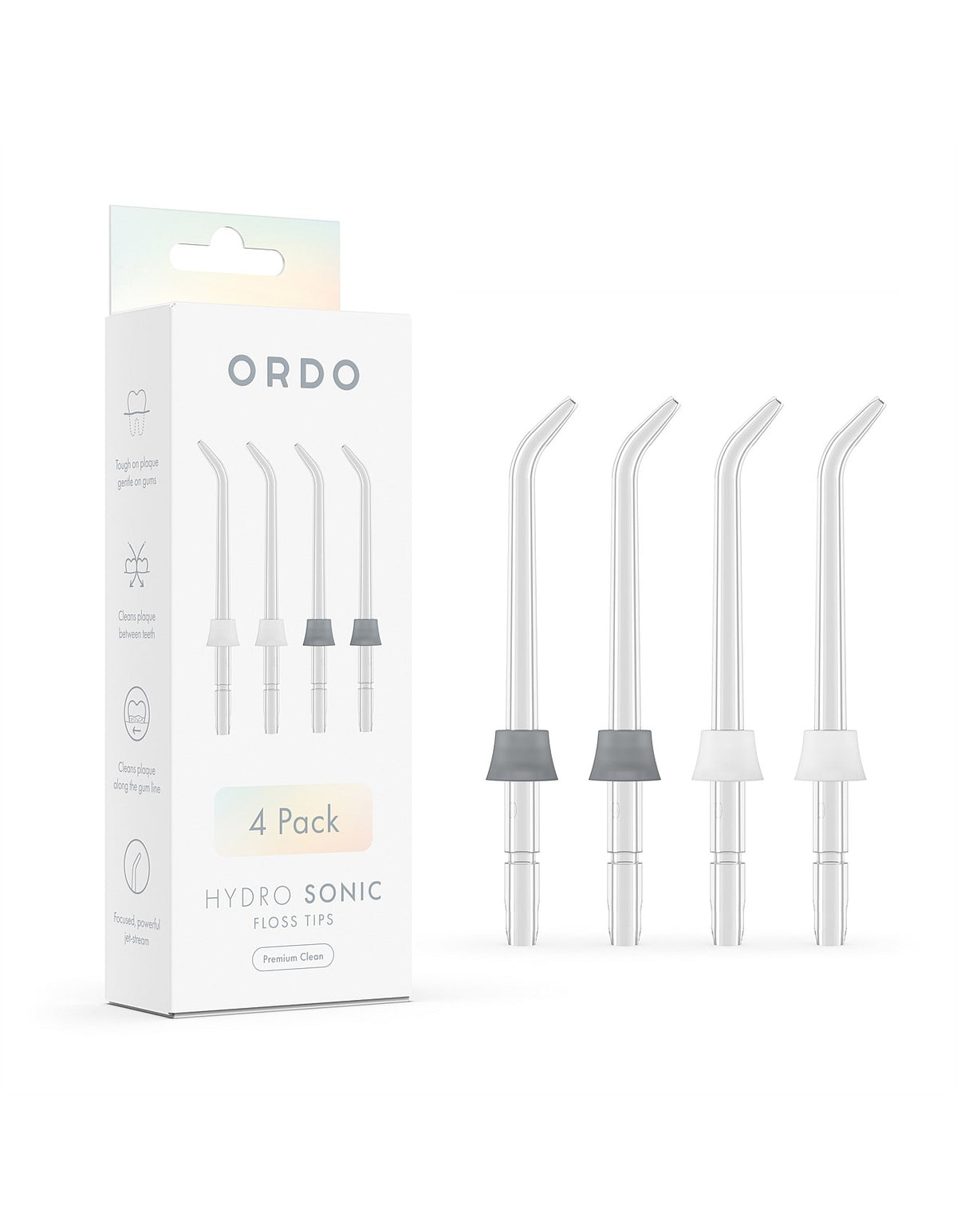 Hydro Sonic Floss Tips - Premium Clean, 4 pack