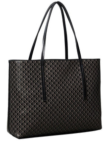 Emblem Allover Print Small Tote Bag with Pouch