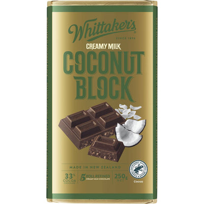 Whittaker's Block Coconut 33% Cocoa 250g