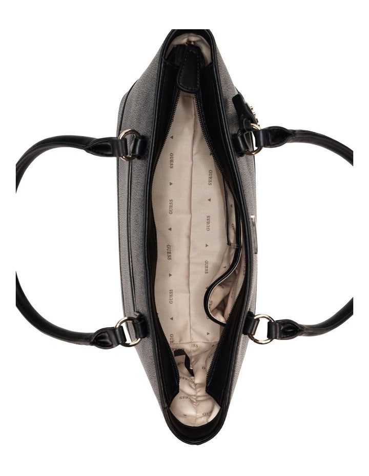 Sarai Status Satchel Bag in Coal Logo
