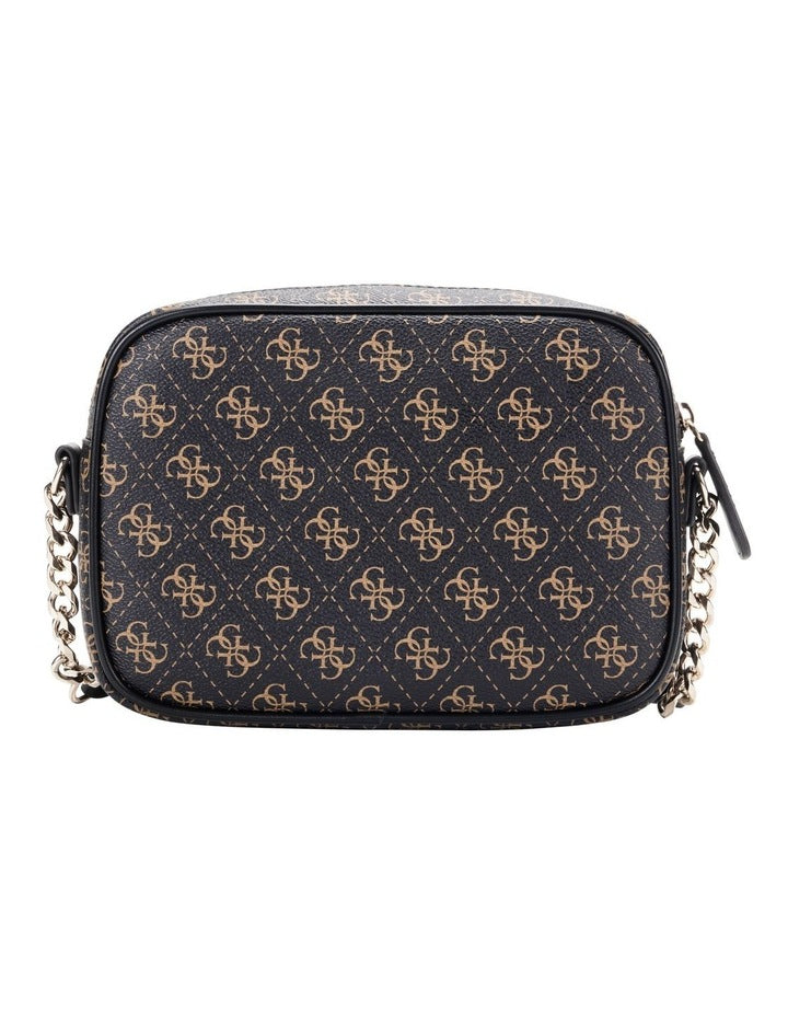 Sarai Camera Crossbody Bag in Brown Logo