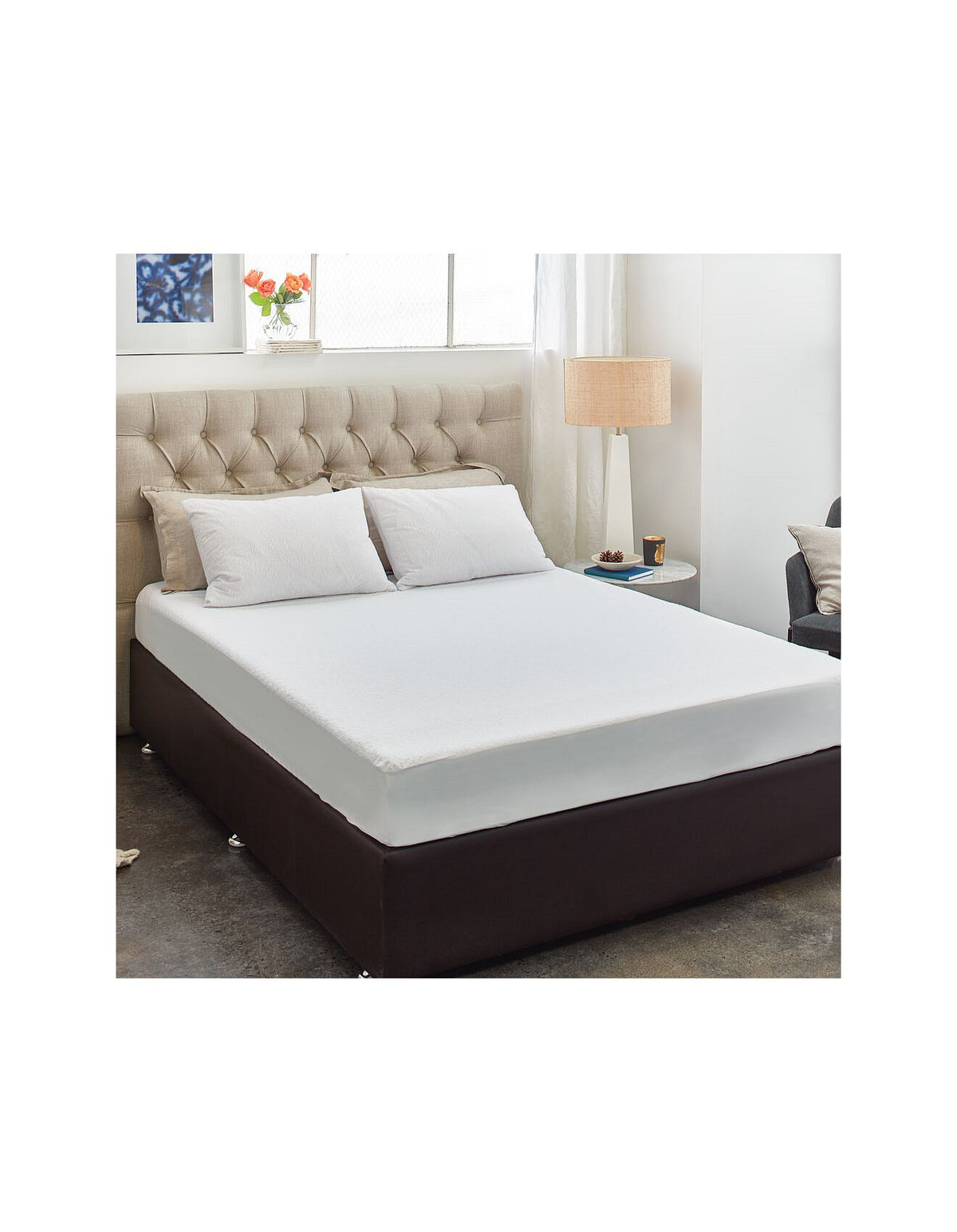 Foundation Cotton Terry Mattress Protector King Single