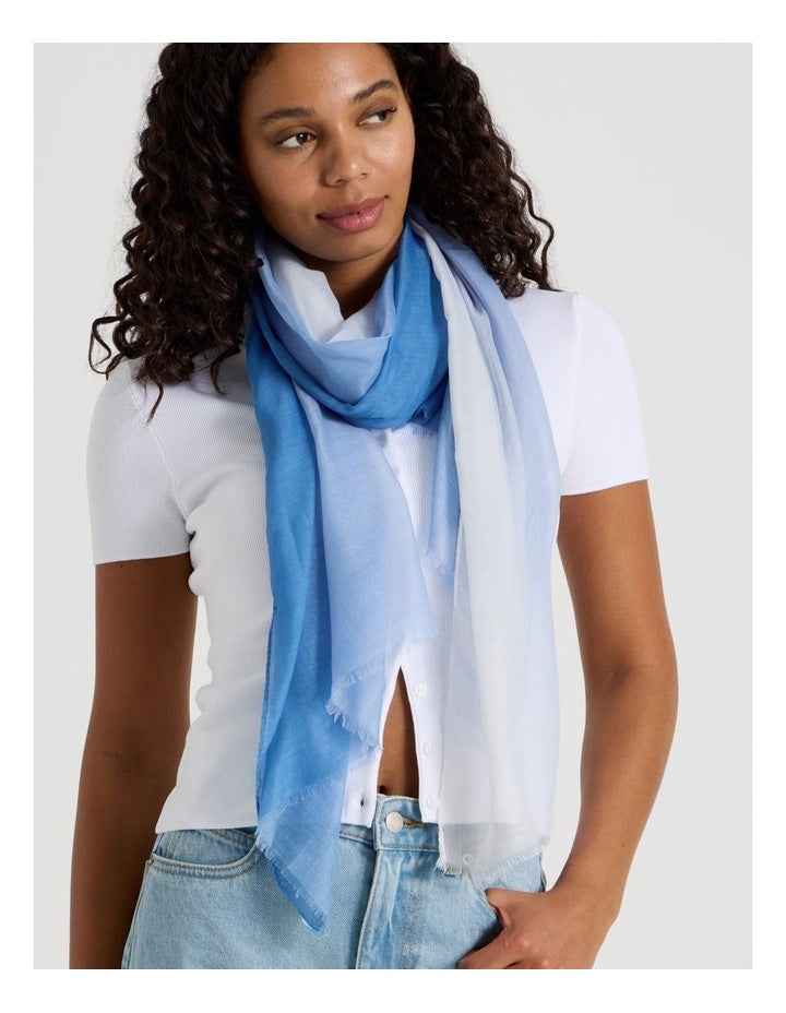 Ombre Scarf in Blue