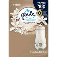 Glade Electric Scented Oil Warmer & Refill Sheer Vanilla Embrace 20ml
