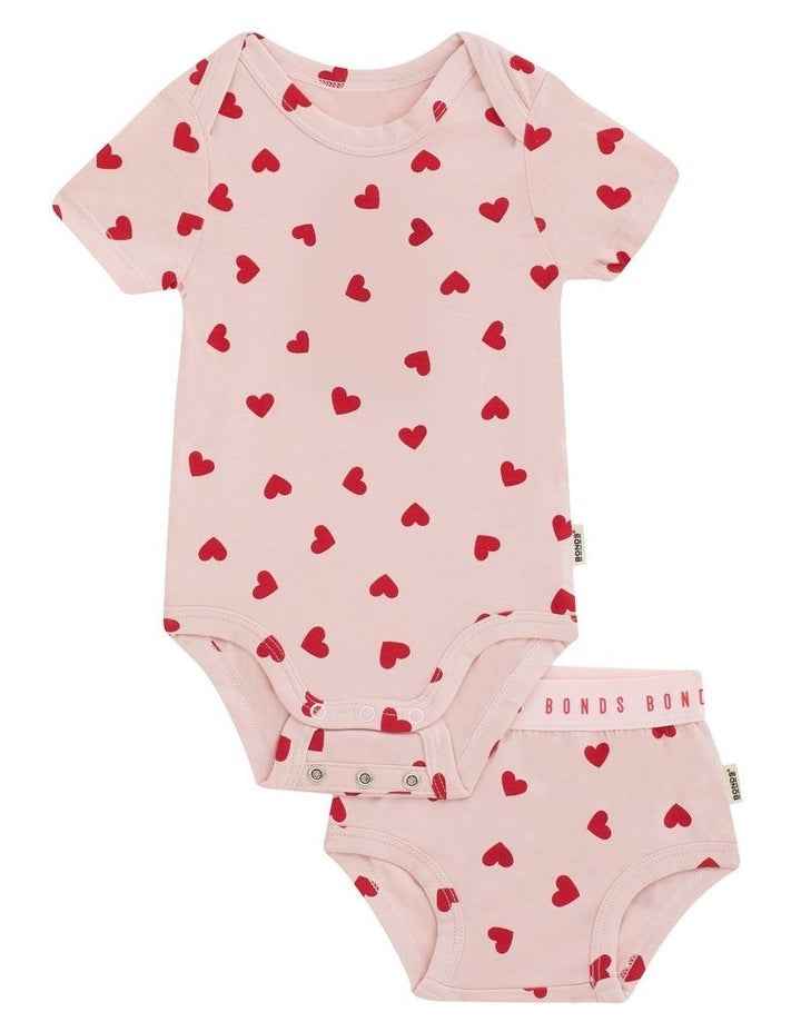 Baby Newbies Organic Cotton 2 Pack in Love Heart Sparkle