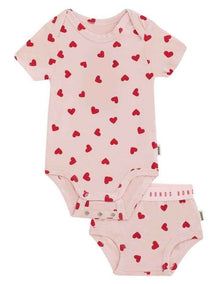 Baby Newbies Organic Cotton 2 Pack in Love Heart Sparkle