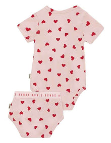 Baby Newbies Organic Cotton 2 Pack in Love Heart Sparkle