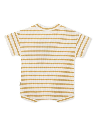 Wide Needle Rib Slouchy Suit in Drying Clay/Marscapone