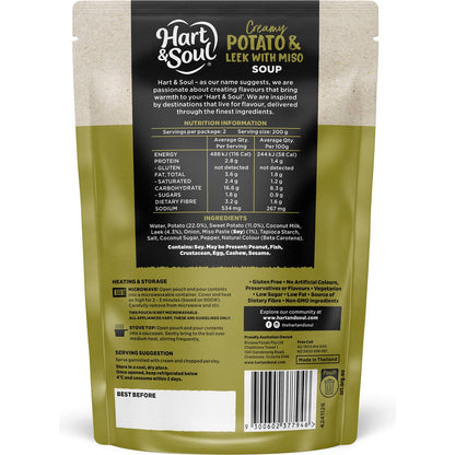 Hart & Soul Potato & Leek With Miso Soup 400g