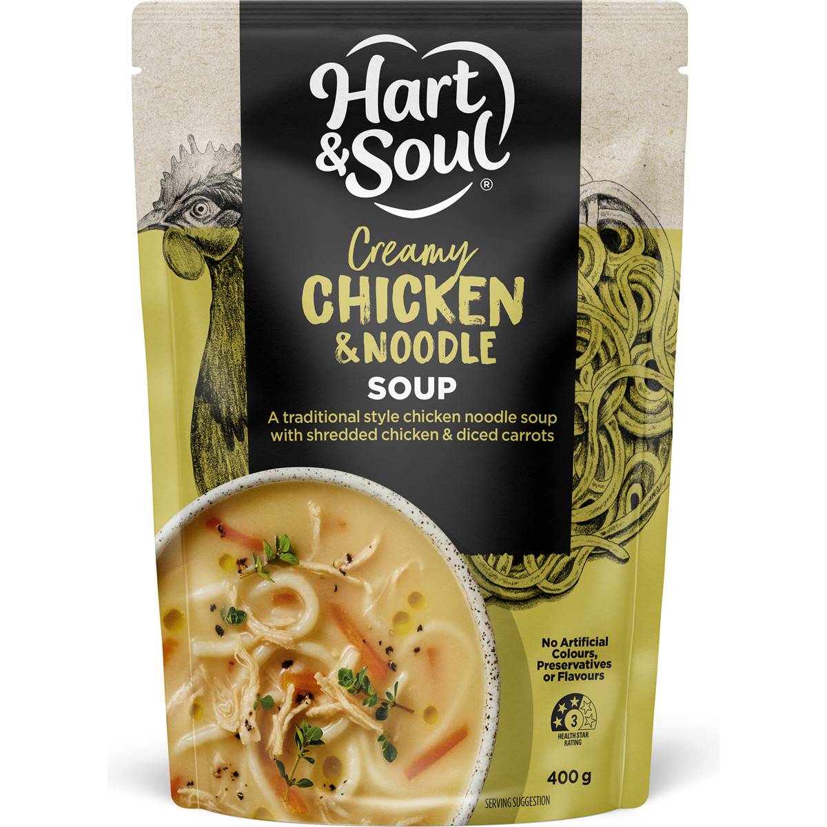 Hart & Soul Creamy Chicken And Noodle Soup 400g