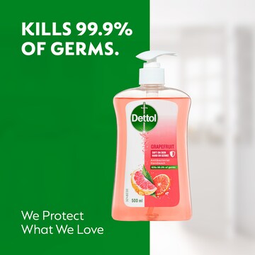 Dettol Antibacterial Liquid Hand Wash Pump Grapefruit 500mL