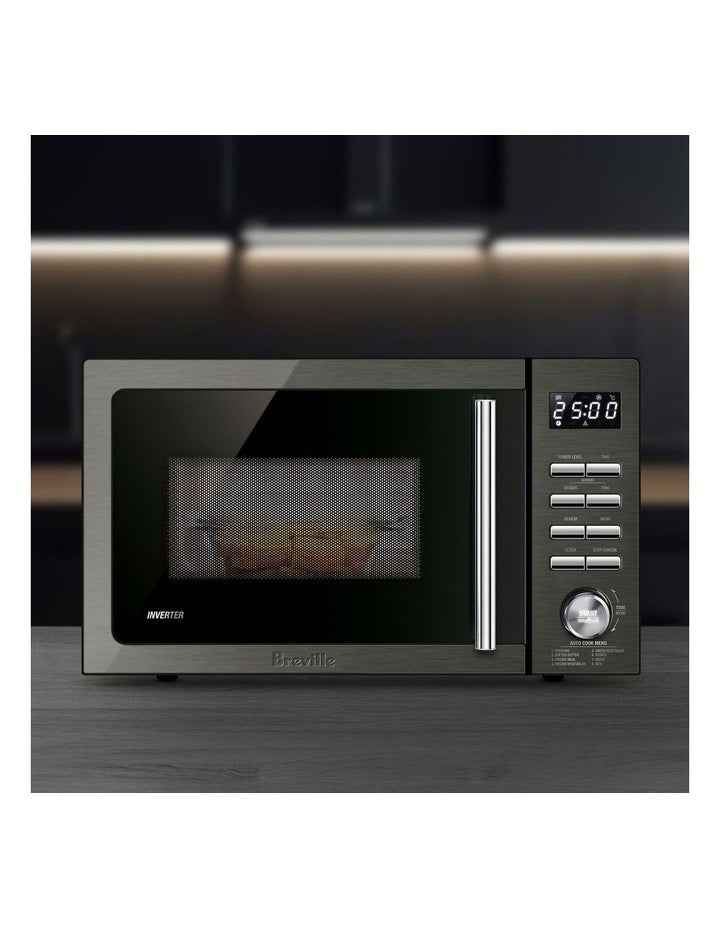 The Easy Wave Inverter 25L Stainless Steel LMO425BST2IAN1 in Black