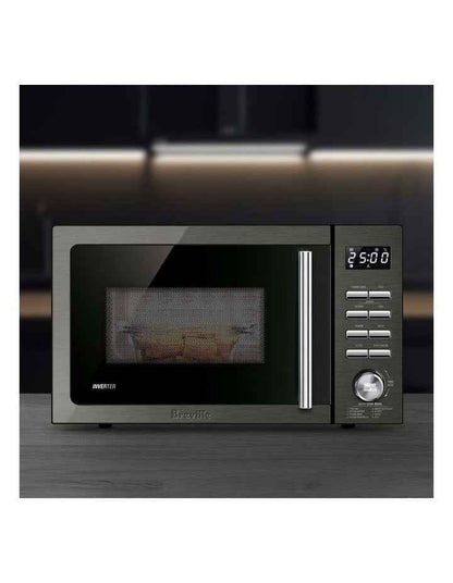 The Easy Wave Inverter 25L Stainless Steel LMO425BST2IAN1 in Black