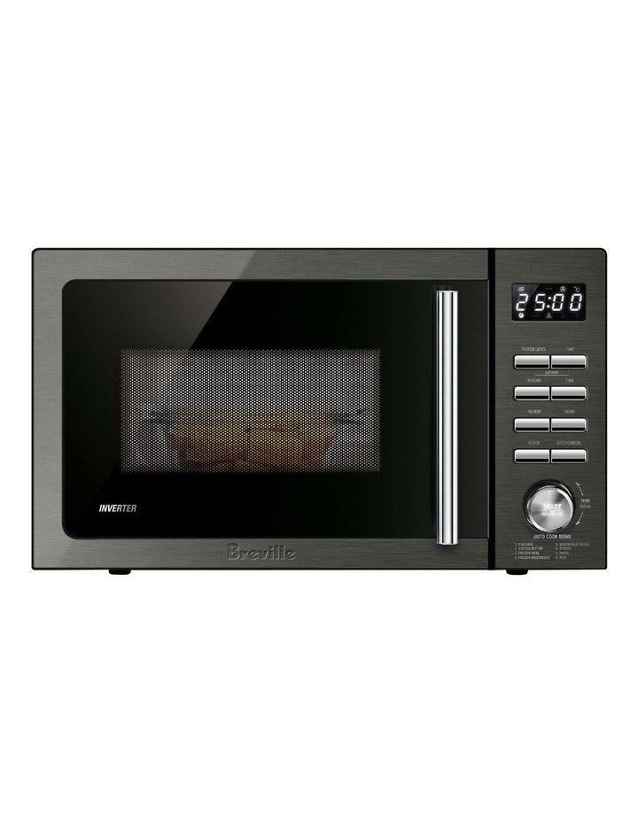 The Easy Wave Inverter 25L Stainless Steel LMO425BST2IAN1 in Black