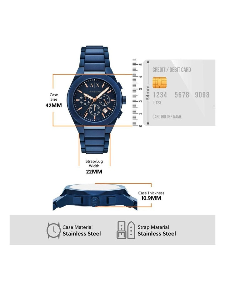 Chronograph Watch in Blue