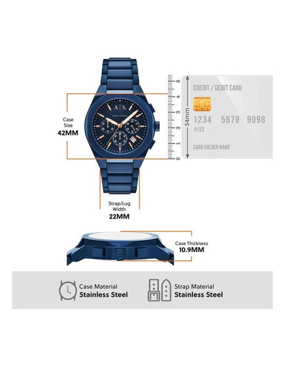 Chronograph Watch in Blue