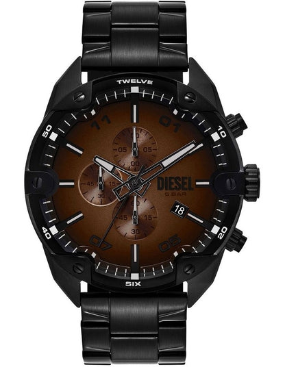 Spiked Chronograph Watches in Black