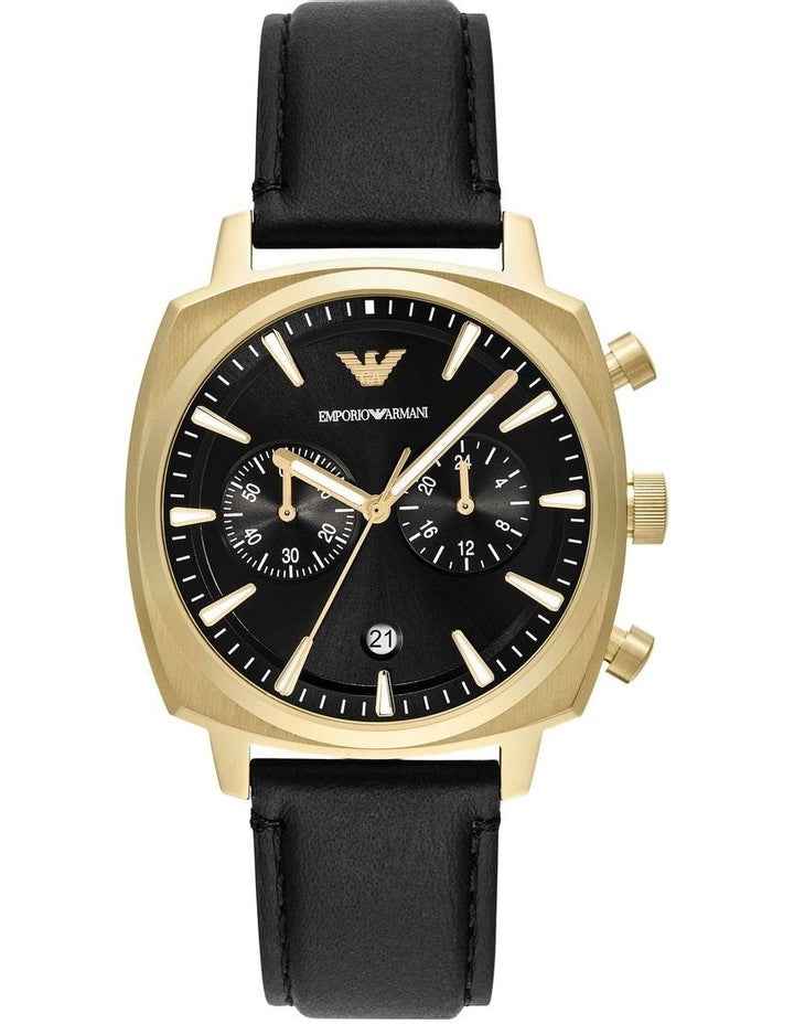 Black Chronograph Watch - 40mm Cushion Case