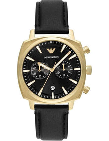 Black Chronograph Watch - 40mm Cushion Case