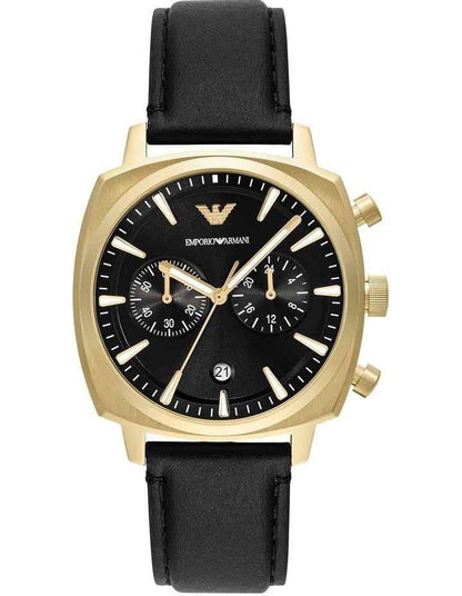 Black Chronograph Watch - 40mm Cushion Case