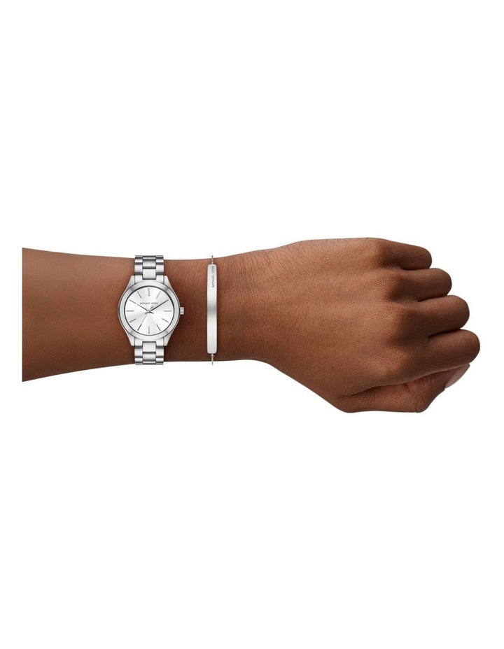 Slim Runway Analog Watch in Silver