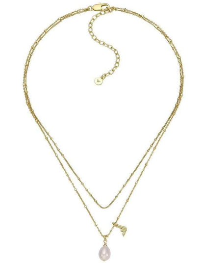 Gold-Tone Brass Pendant Necklace