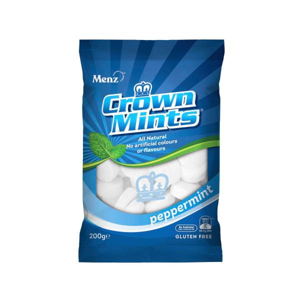 MENZ CROWN MINTS PEPPERMINT 200G:.:200 GRAM