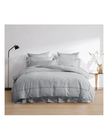 1250TC Triblend Quilt Cover Set in Grey