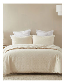Manhattan Textured Quilt Cover Set in Elm