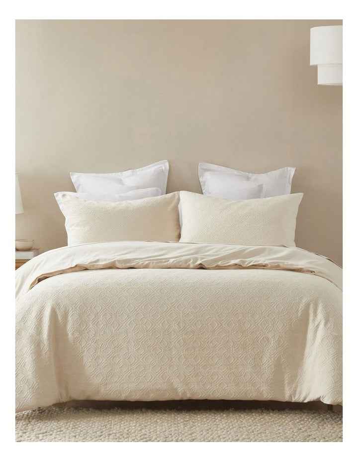 Manhattan Textured Quilt Cover Set in Elm