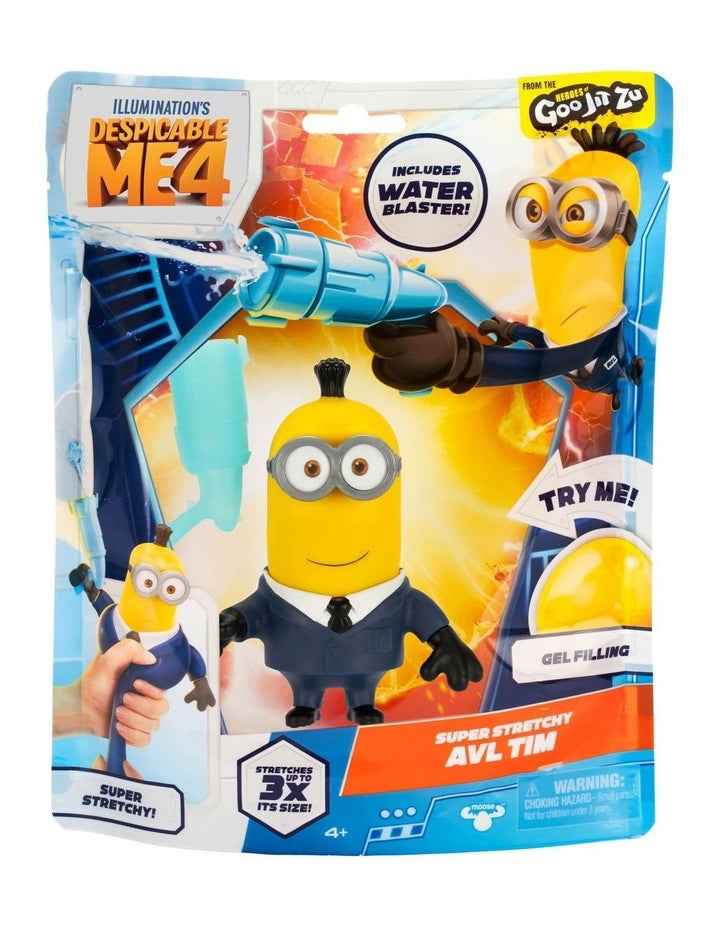 4 Heroes of Goo Jit Zu, Super Gooey AVL Tim With Blaster Squirter, Stretches
