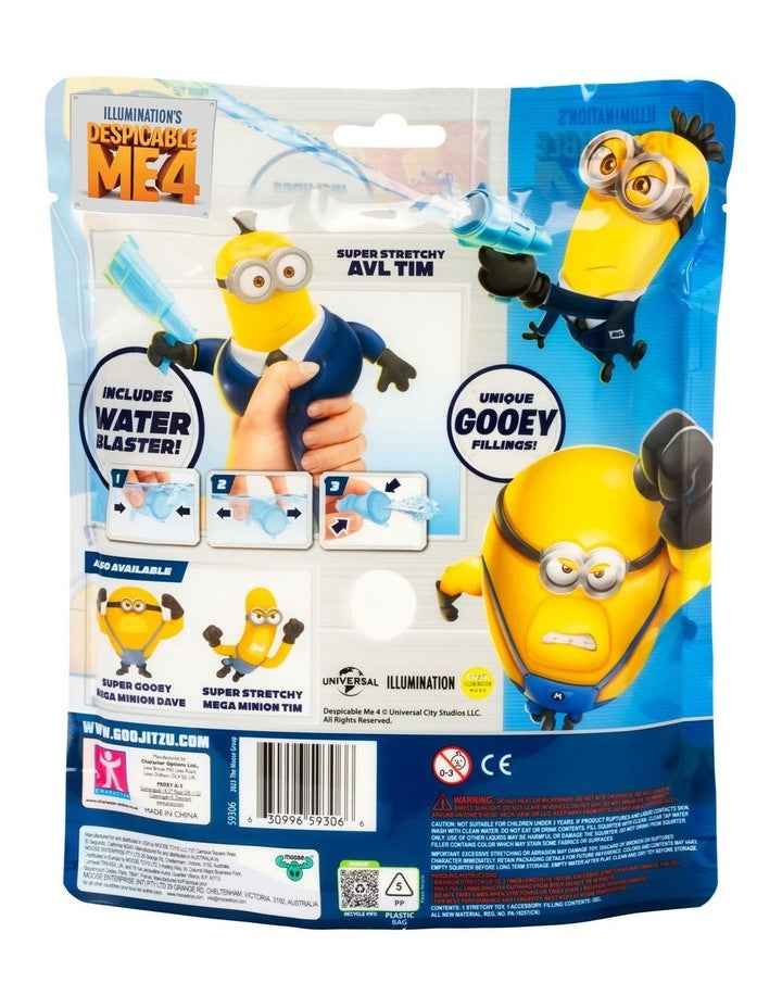 4 Heroes of Goo Jit Zu, Super Gooey AVL Tim With Blaster Squirter, Stretches