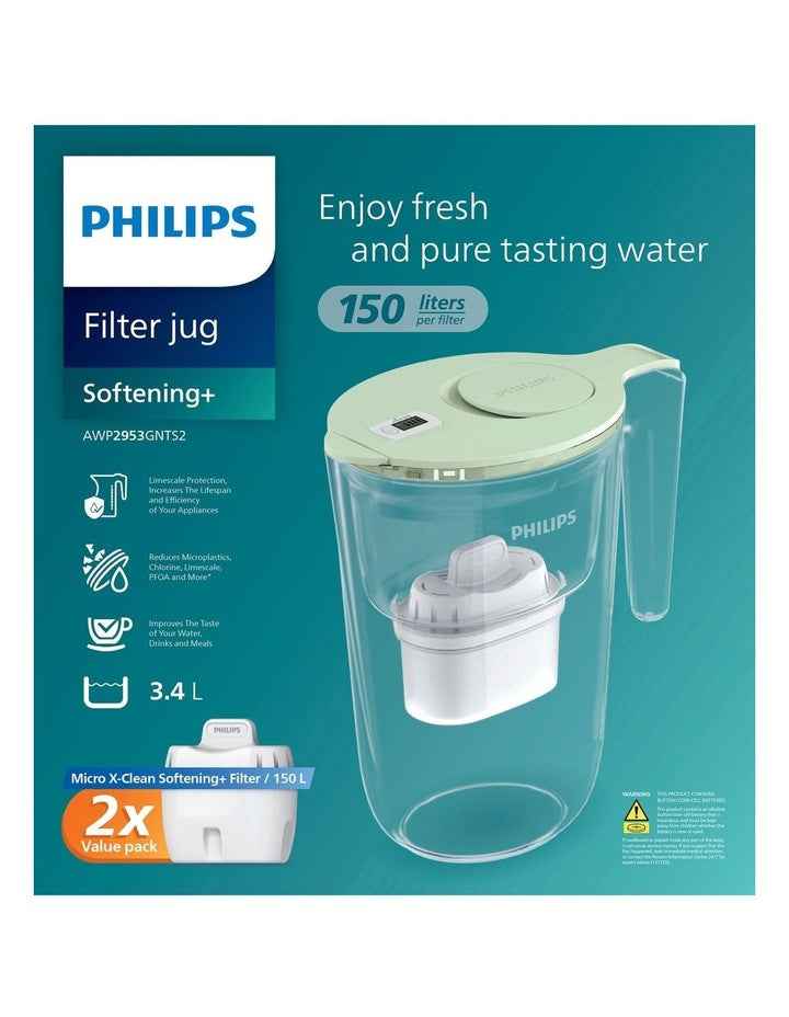 Water Filter Jug Value Pack 3.4L in Green (AWP2953GNTS2/79)