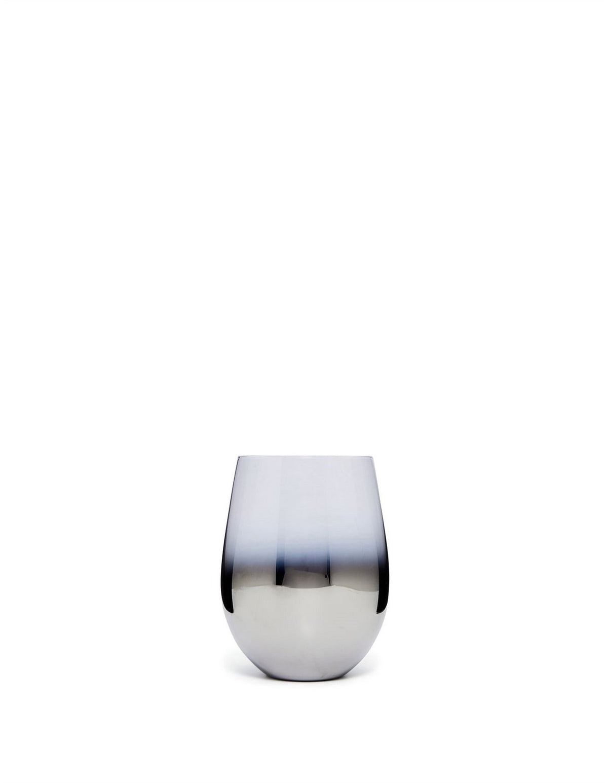 Reine Ombre Stemless Wine Glasses Set of 4 Silver