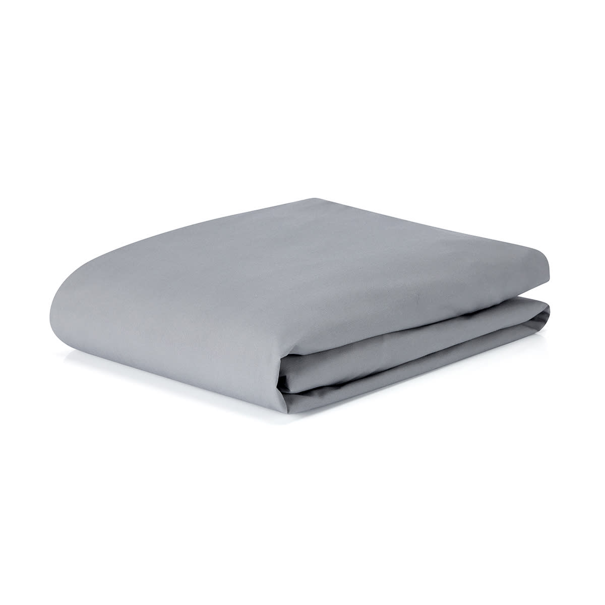 250 Thread Count Cotton Rich Fitted Sheet - Double Bed, Grey