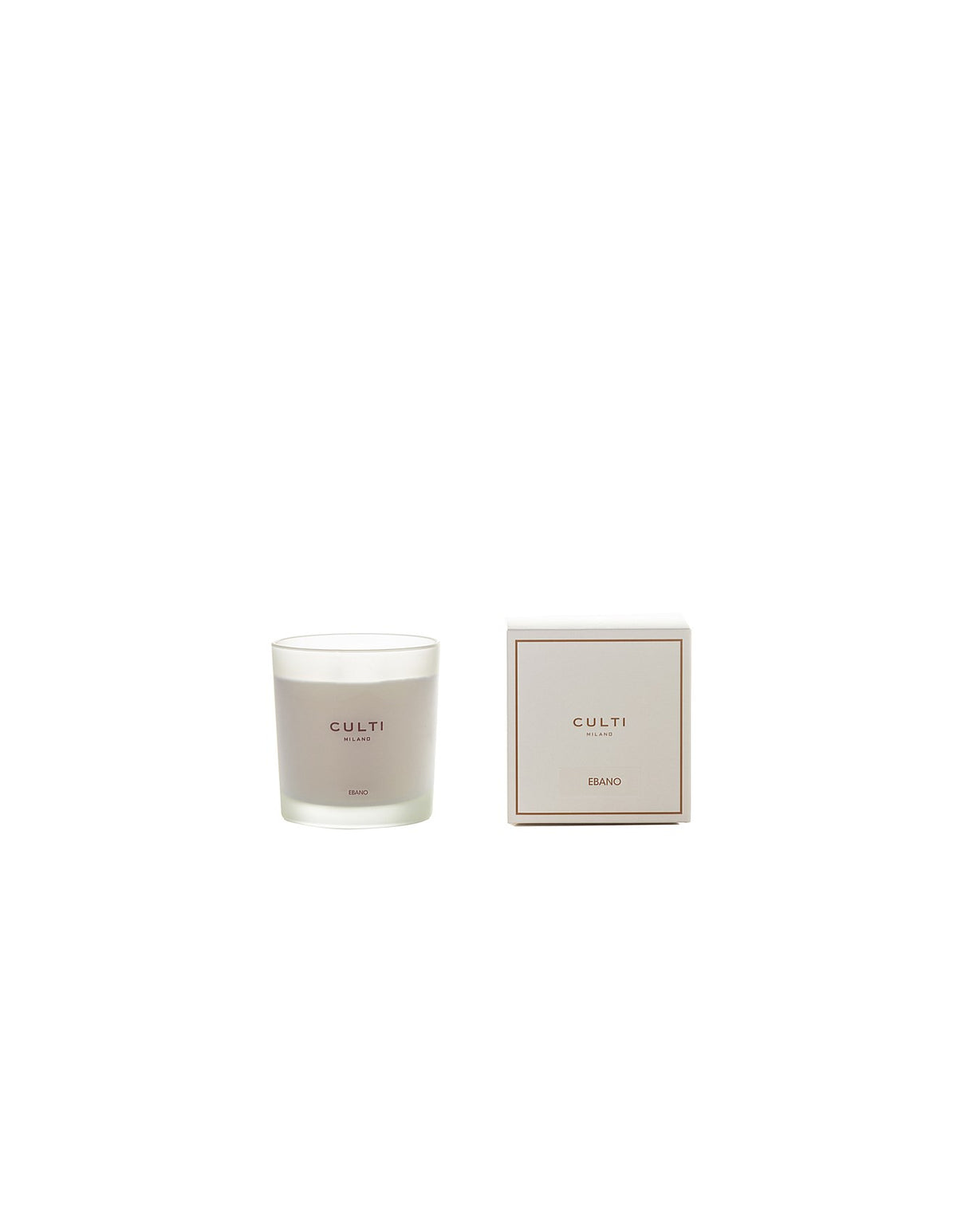 Ebano 550g Scented Wax Candle White Vase