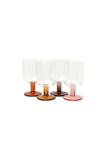 Bedford Coloured Stem Wine Glass Set of 4