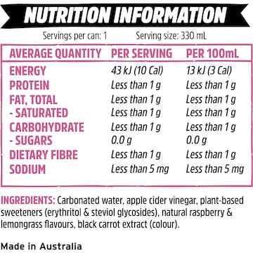 Remedy Sodaly Raspberry 330mL