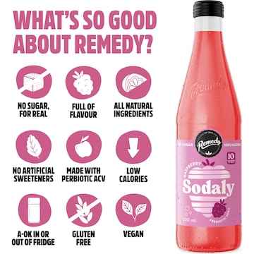 Remedy Sodaly Raspberry 330mL