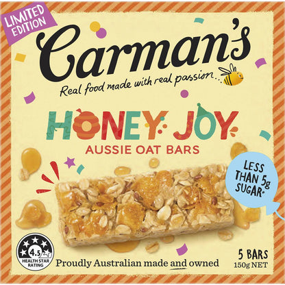 Carman's Aussie Oat Bars Honey Joy Limited Edition 5 pack